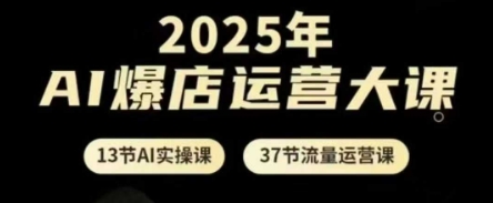 2025年AI爆店运营大课，13节AI实操课+37节流量运营课-ai轻创