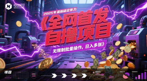 全网首发，2025年最新稳定暴力全自动自撸项目，无限制批量操作，日入多张【揭秘】-ai轻创