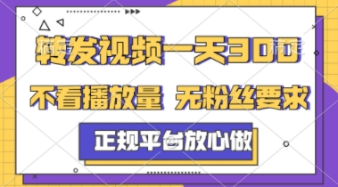 转发视频一天3张+，正规平台放心做，不看播放量，不看粉丝量，一个任务几分钟完成【揭秘】-ai轻创
