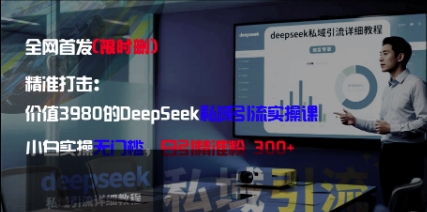 精准打击：价值3980的DeepSeek私域引流实操课，小白实操无门槛，日引精准粉300+-ai轻创