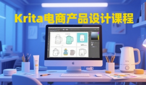 Krita电商产品设计课程，掌握从工具使用到创意落地的全链路设计能力-ai轻创