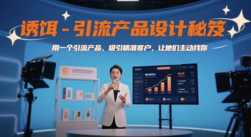 诱饵-引流产品设计秘笈，用一个引流产品，吸引精准客户，让他们主动找你-ai轻创