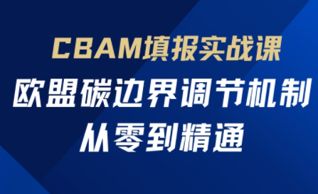 欧盟CBAM填报实战从零到精通-ai轻创