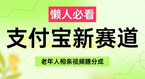 支付宝新赛道，利用老年人相亲视频，挣分成收益，轻松月入过W，操作简单-ai轻创