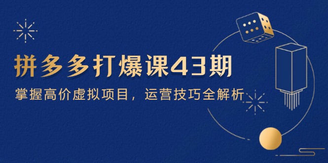 拼多多打爆课第 43 期，掌握高价虚拟项目，运营技巧全解析(15节-ai轻创