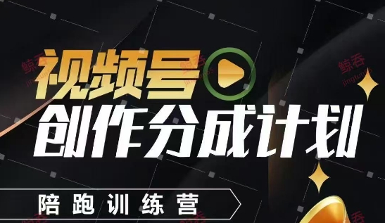 视频号创作分成计划陪跑训练营，手把手教会你如何制作视频，细水长流型项目-ai轻创