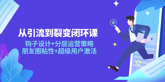 从引流到裂变闭环课：钩子设计+分层运营策略，朋友圈粘性+超级用户激活-ai轻创