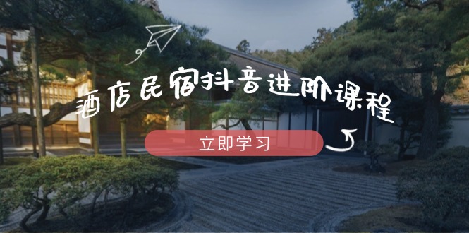 酒店民宿抖音进阶课程，掌握流量渠道与推流逻辑，打造爆款内容-ai轻创