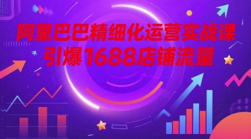 阿里巴巴精细化运营实战课，引爆1688店铺流量-ai轻创