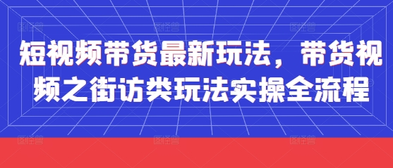 短视频带货最新玩法，带货视频之街访类玩法实操全流程-ai轻创