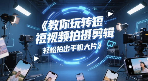 教你玩转短视频拍摄剪辑，轻松拍出手机大片-ai轻创