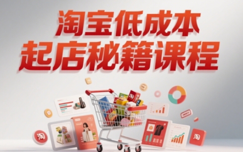 淘宝低成本起店系统课，助你快速起店，实现弯道超车-ai轻创