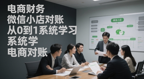 电商财务微信小店对账，从0到1系统学习电商对账-ai轻创
