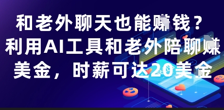 和老外聊天也能挣钱？利用AI工具和老外陪聊挣美金，时薪可达20刀-ai轻创