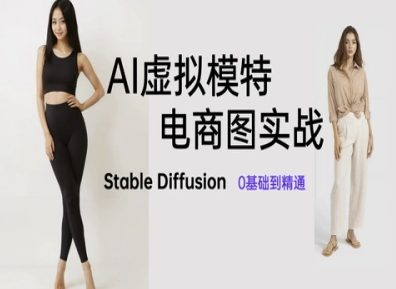 AI虚拟模特电商图实战，AI绘画Stable Diffusion 0基础到精通-ai轻创