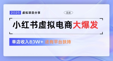 小红书虚拟电商项目，平台大力免费流量扶持，低门槛1拖3玩法-ai轻创