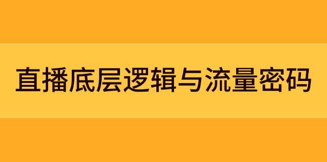 直播底层逻辑与流量密码：定位模型+案例拆解，急速流承接与数据优化全攻略-ai轻创