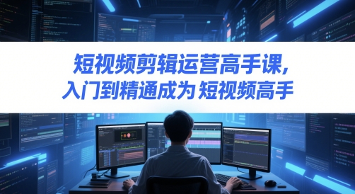 短视频剪辑运营高手课，入门到精通成为短视频高手-ai轻创