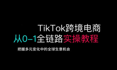 TikTok电商运营从基础到高阶全方位实操-ai轻创